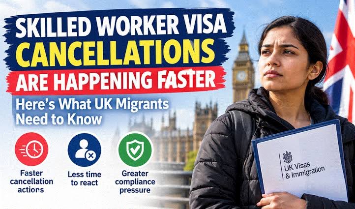 Skilled Worker Visa Cancellation 2026: Urgent Warning for UK Migrants